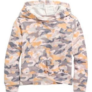 Girl's Plush Twist-Front Hoodie